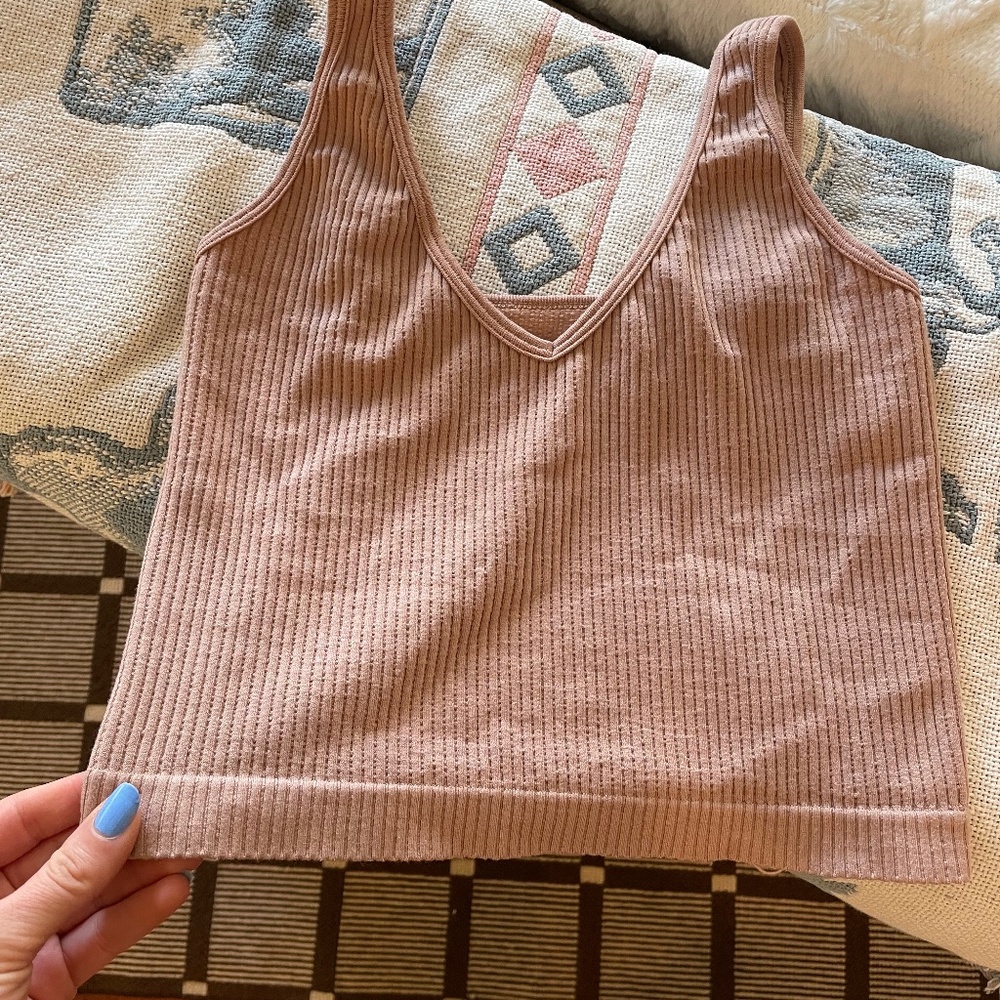 Free People Solid Rib Brami (Nude)